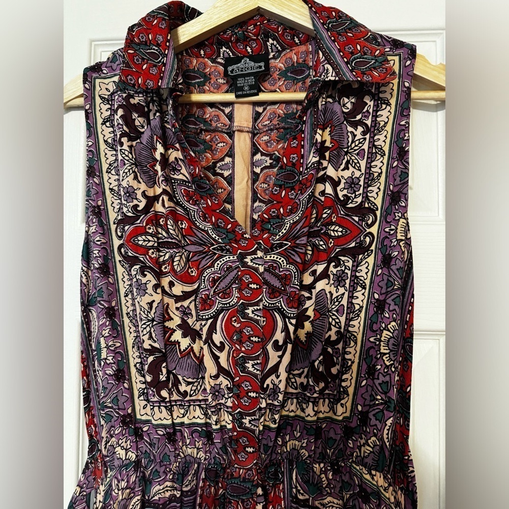 Patterned asymmetrical dress